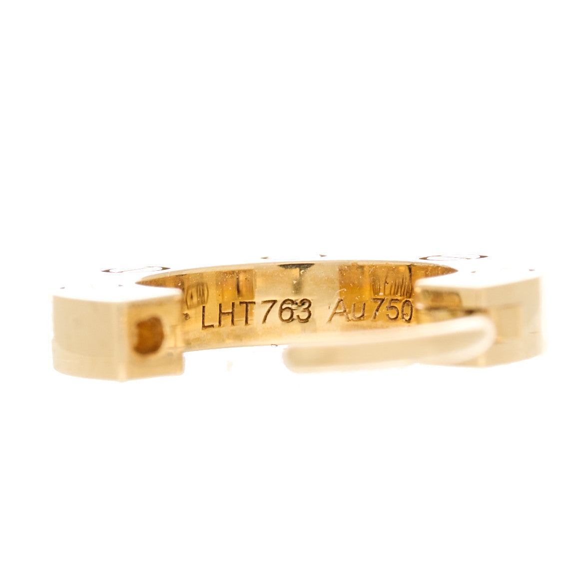 18K Yellow Gold Single LOVE Hoop Earring