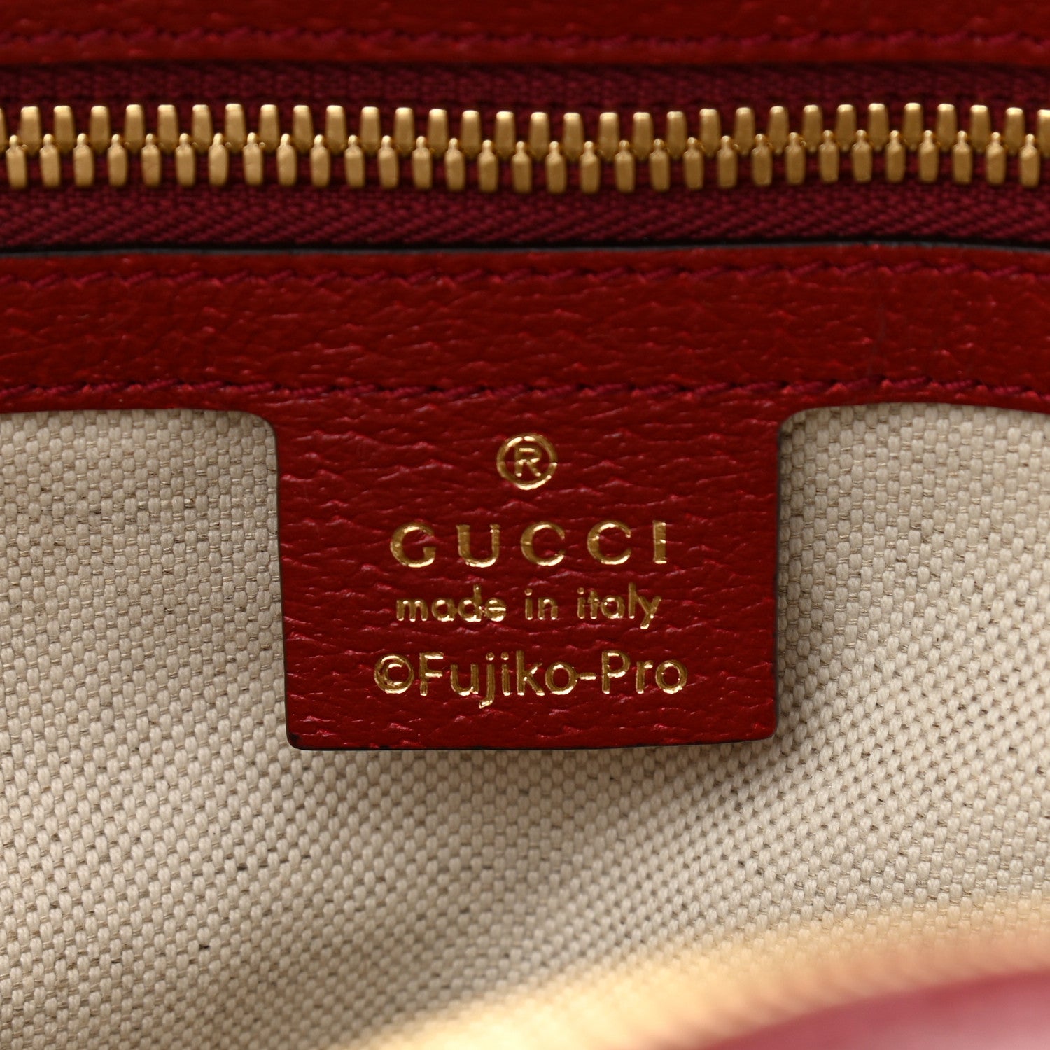 Gucci X DORAEMON Mini Vintage GG Supreme Monogram Small Dome Backpack Beige Cherry Red 6 of 10