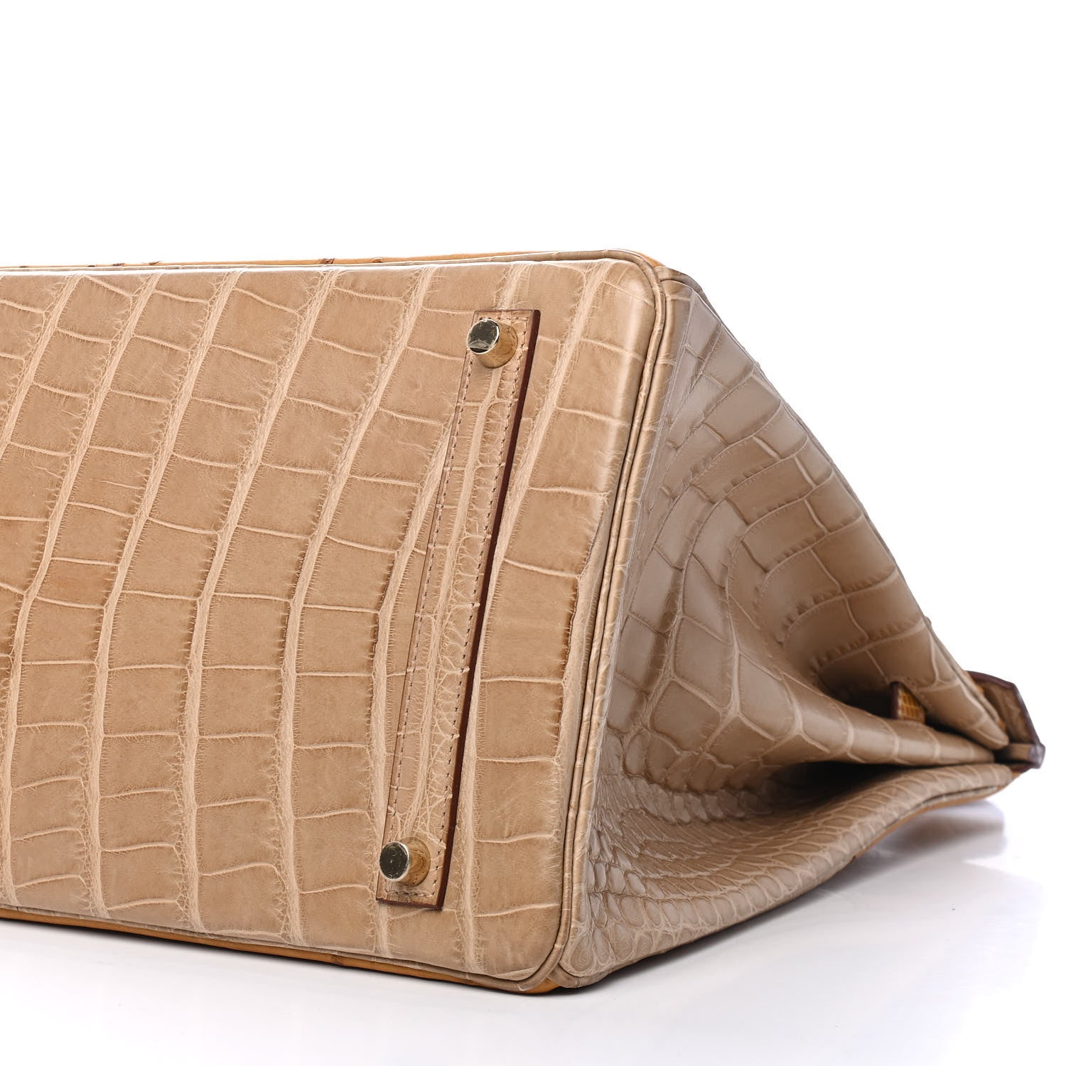 Hermes Lizard Alligator Ostrich Grand Marriage Ghillies Birkin 35 Poussiere Tabac Camel Sesame 8 of 8