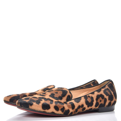 Christian Louboutin Pony Hair Leopard Print Sakouette Loafers Flats 40.5 2 of 14