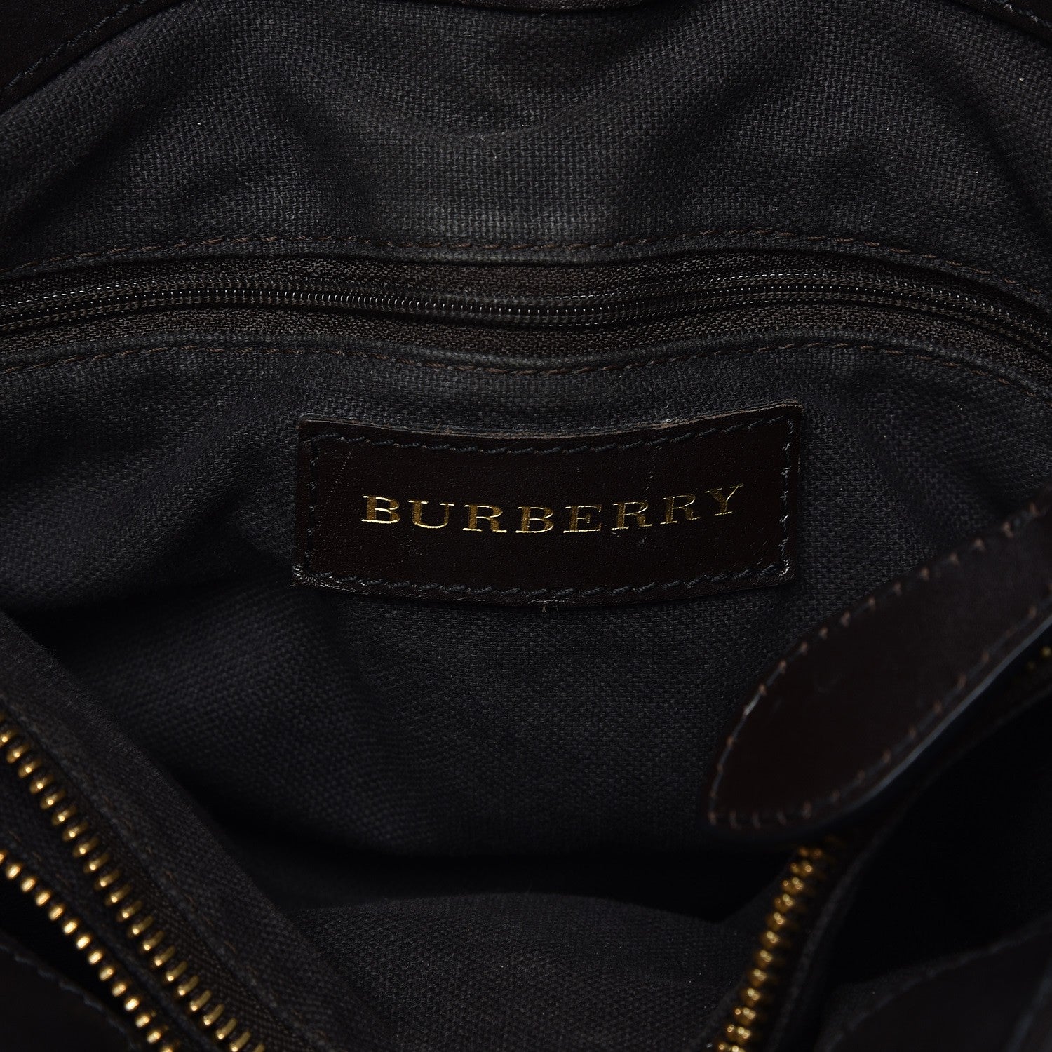 Burberry Haymarket Check Medium Golderton Tote Chocolate 6 of 20