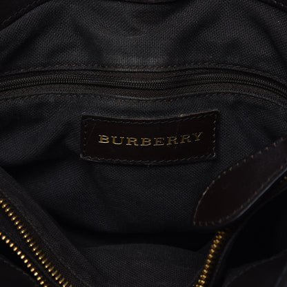 Burberry Haymarket Check Medium Golderton Tote Chocolate 6 of 20