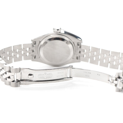 Rolex Stainless Steel 18K White Gold Diamond 26mm Oyster Perpetual Datejust Watch Pink 179174 4 of 5