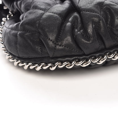 Chanel Washed Lambskin Quilted Medium Chain Around Messenger Black 14 of 14