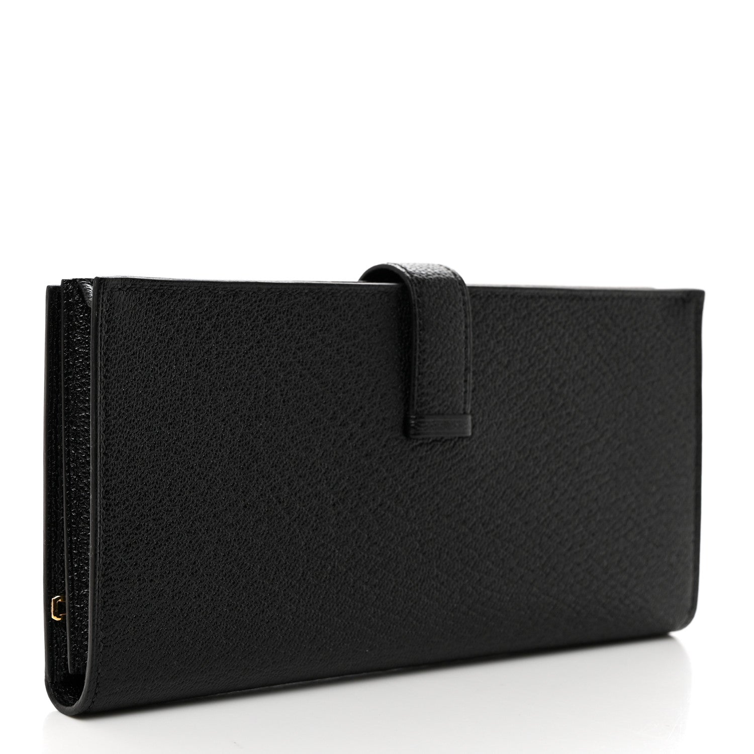 Hermes Chevre Mysore Bearn Gusset Wallet Black 3 of 8