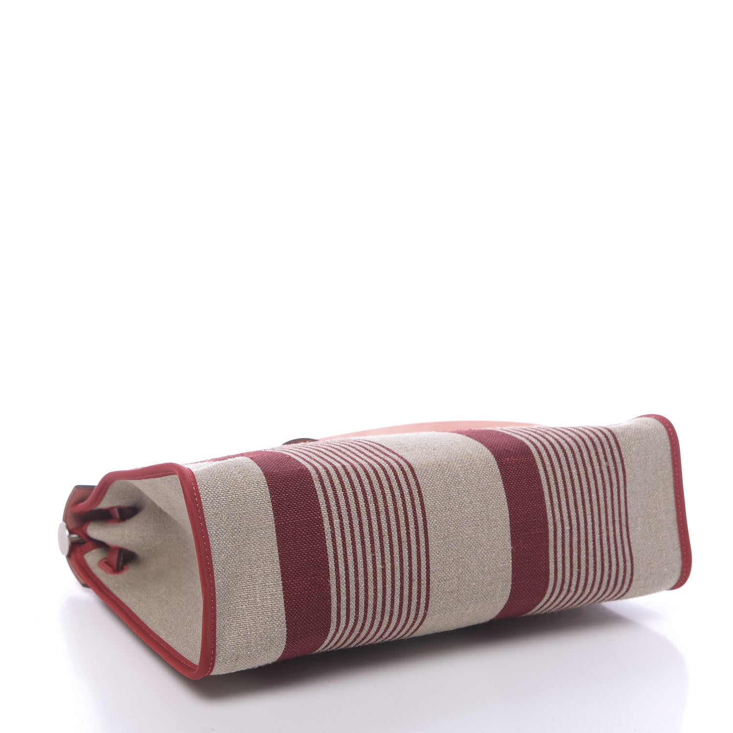 Hermes Vache Hunter Toile H Vibration Herbag Zip 31 PM Bordeaux Ficelle Rouge Piment 5 of 12