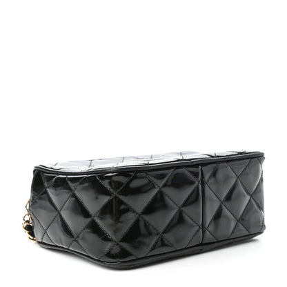 Chanel Patent Tassel Quilted Shoulder Bag Black 4 of 10