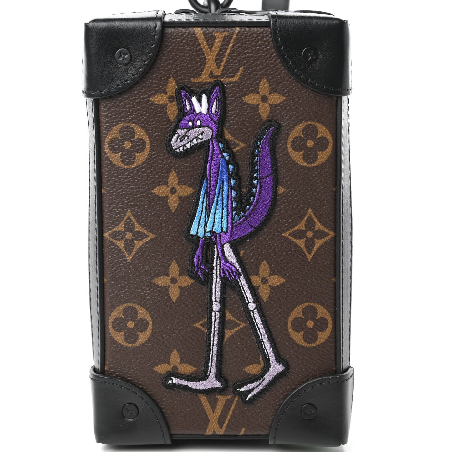 Monogram Embroidered Cartoon LV Friends Soft Trunk Phone Box