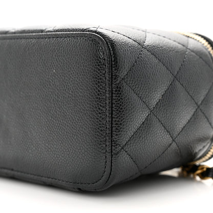 Chanel Shiny Caviar Quilted Pick Me Up Vanity Case Black 10 of 17