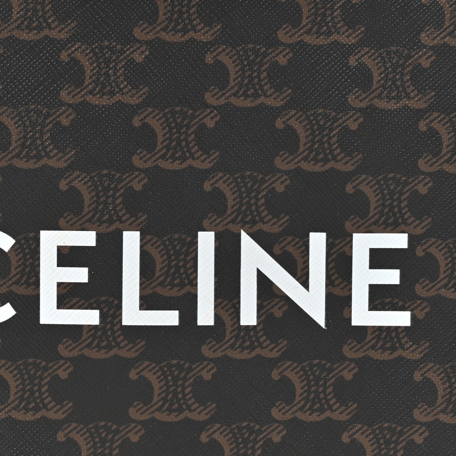 Celine Triomphe Canvas Calfskin Mini Vertical Cabas Tan 7 of 12