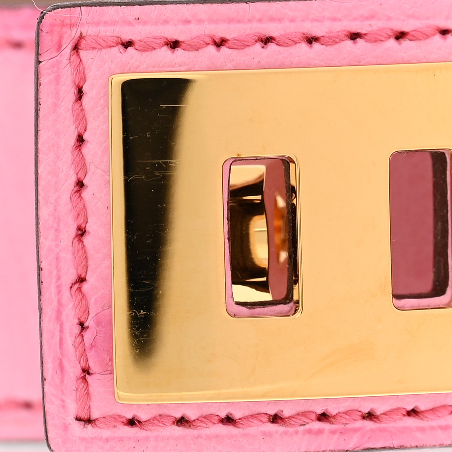 Hermes Boreal Ostrich Collier De Chien 24 CDC Bracelet T2 Rose