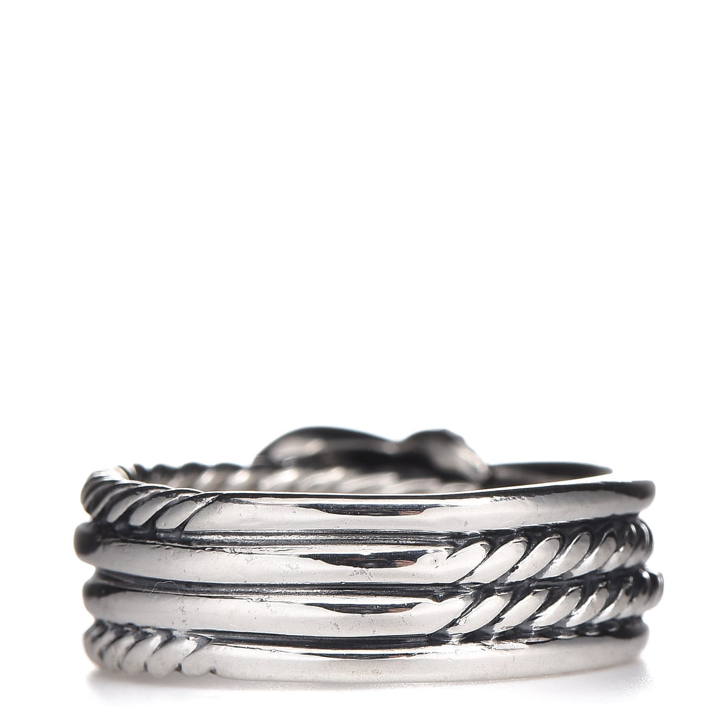 Sterling Silver Diamond X Crossover Ring 49 4.75