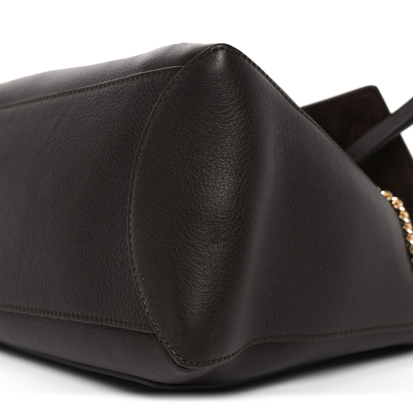 Calfskin Small Faye Day Shoulder Bag Dark Brown