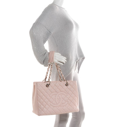 Chanel Caviar Quilted Grand Shopping Tote GST Light Pink 2 of 7