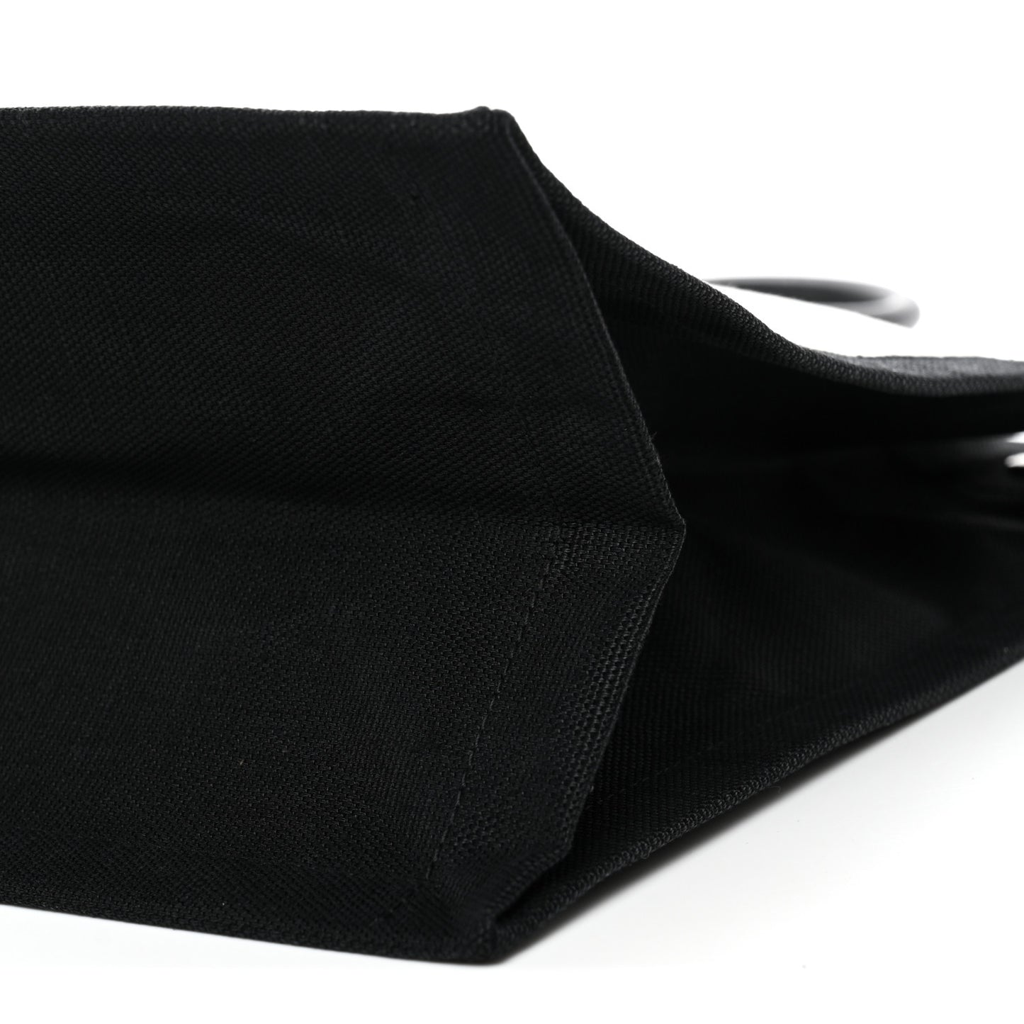 Linen Calfskin Rive Gauche Tote White Black