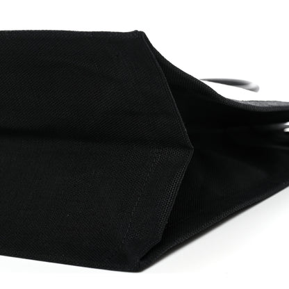 Saint Laurent Linen Calfskin Rive Gauche Tote White Black 9 of 10