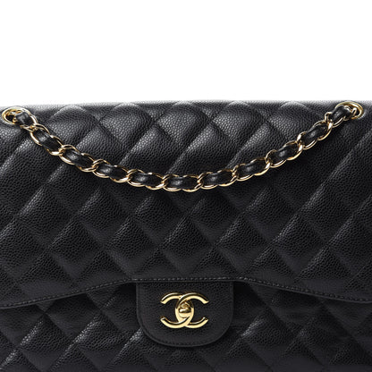 Chanel Caviar Quilted Jumbo Double Flap Black 12 of 13