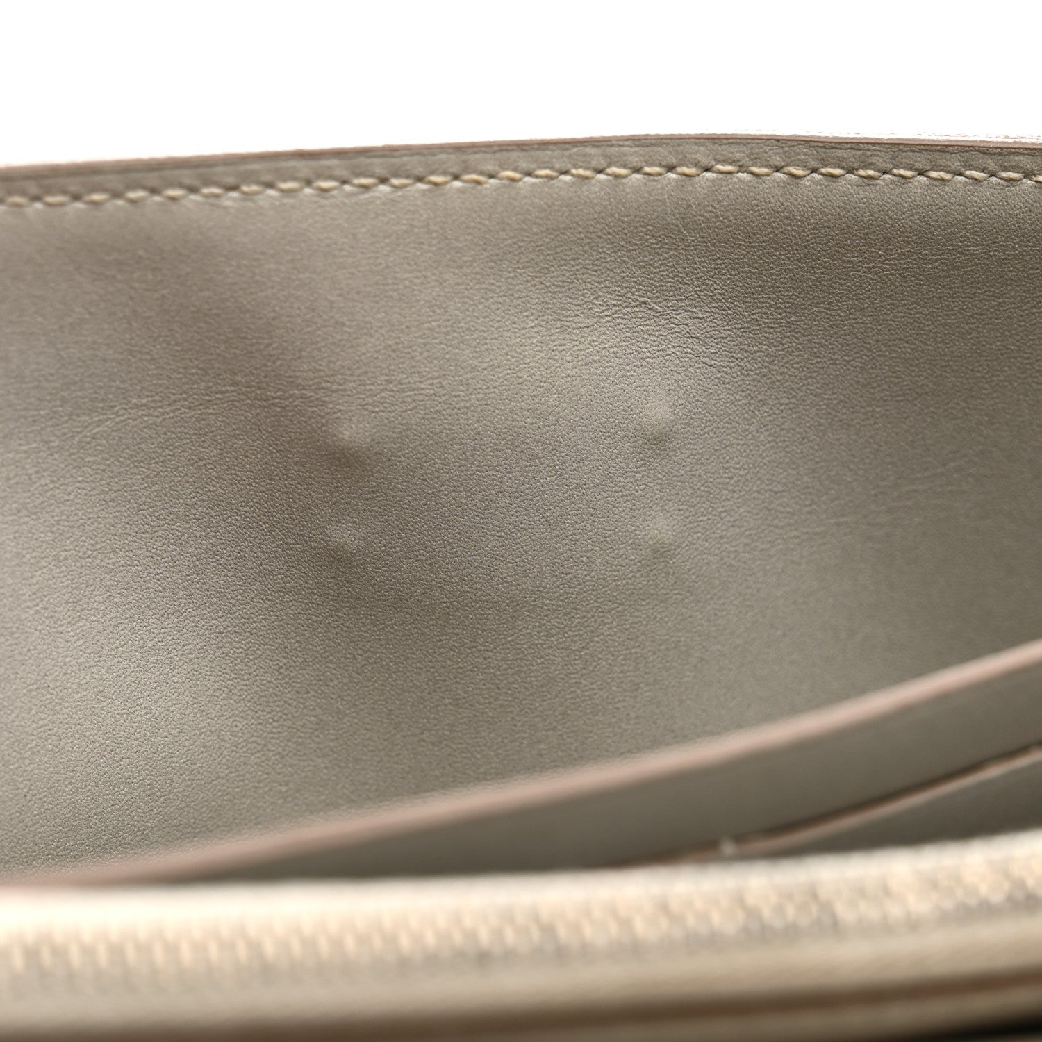Hermes Box Guilloche Kelly Longue Wallet Gris Perle 10 of 12