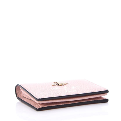 Gucci Cellarius Calfskin Blind for Love Animalier Card Case Perfect Pink 4 of 10