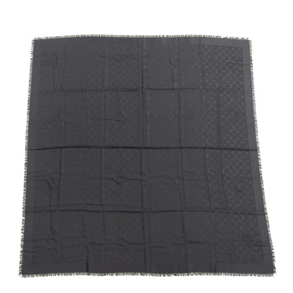 Louis Vuitton Silk Wool Monogram Shawl Charcoal Grey 1 of 3