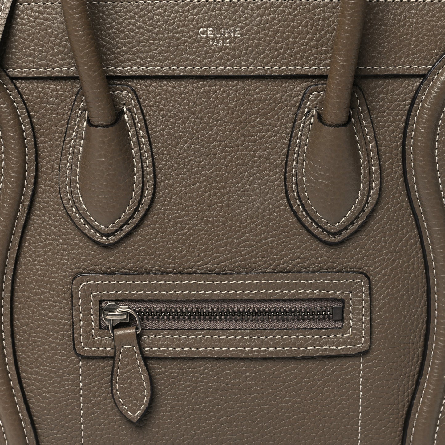 Drummed Calfskin Nano Luggage Souris