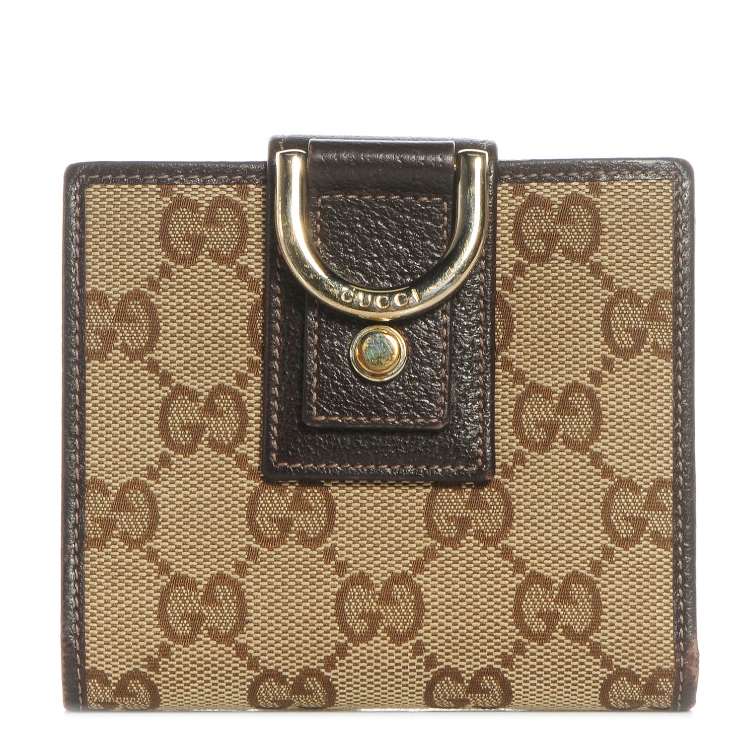 Gucci Monogram Abbey Compact Wallet Dark Brown 1 of 7