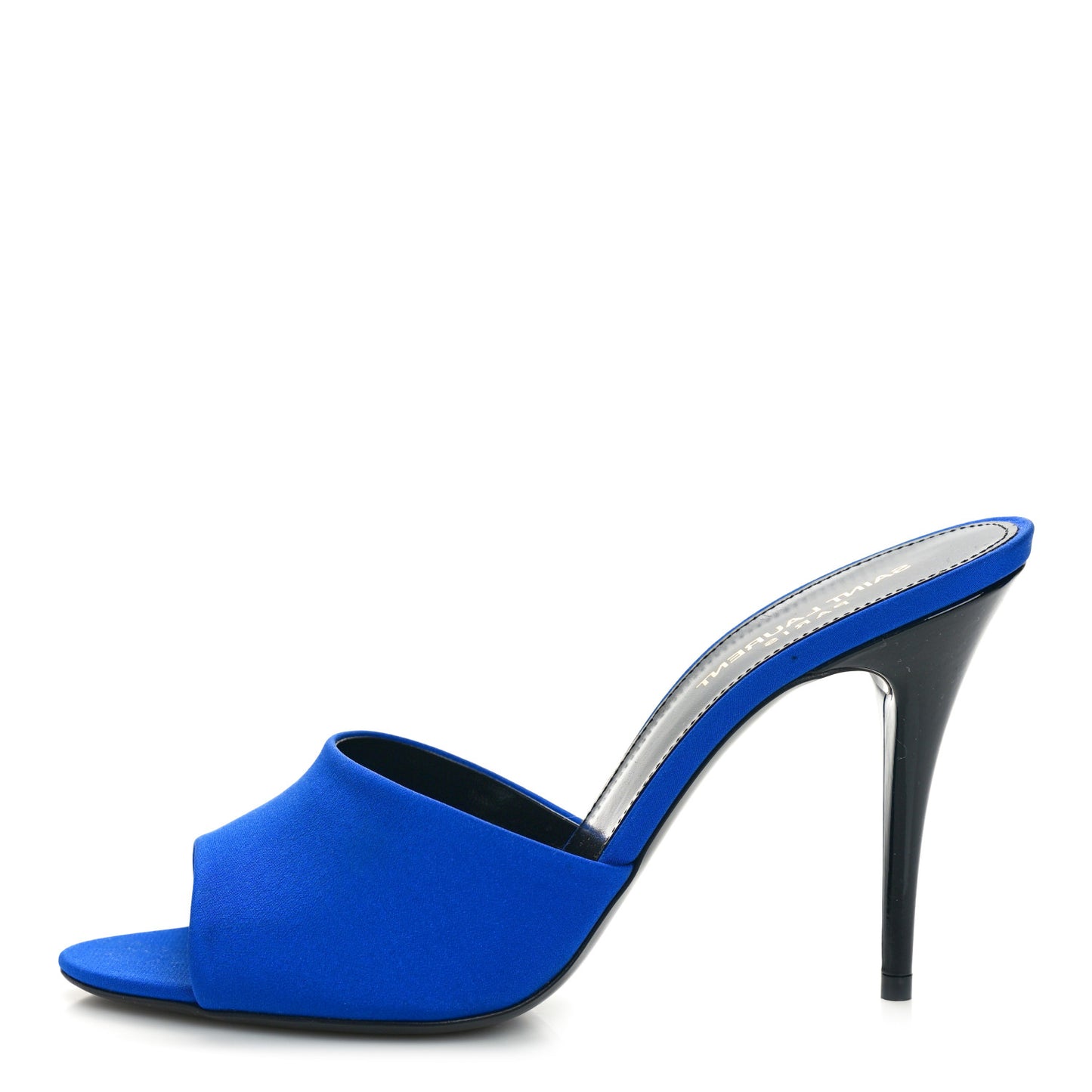 Crepe De Chine Suite Mule Sandals 39 Picasso Blue