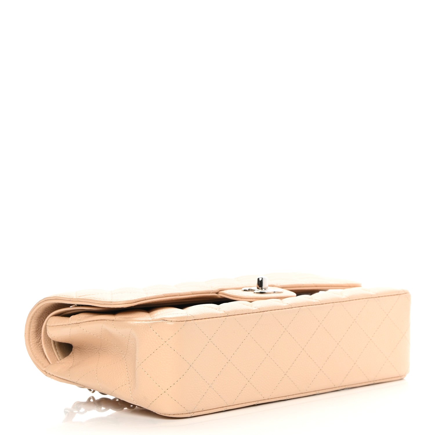 Chanel Caviar Quilted Medium Double Flap Beige 4 of 11