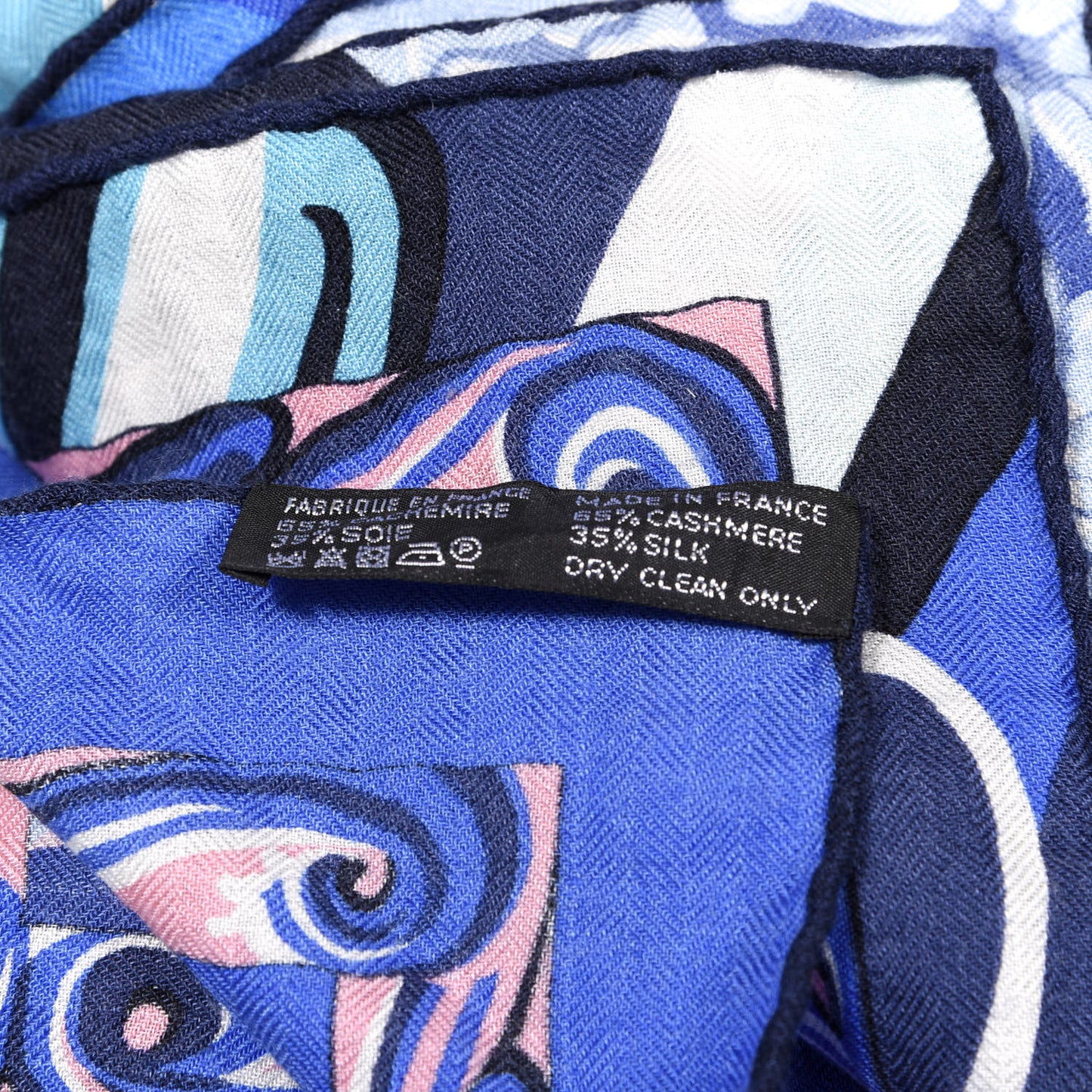 Cashmere Silk De La Mer Au Ciel Shawl 140 Marine Rose Turquoise