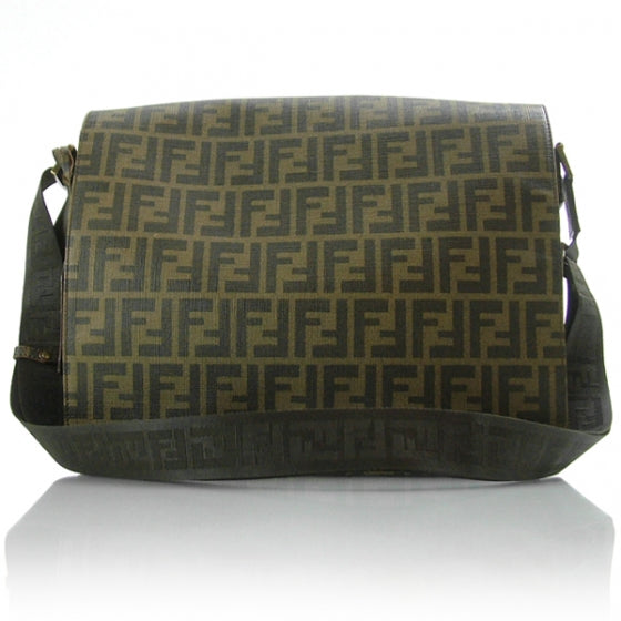Zucca Medium Messenger Bag Unisex Purse Brown
