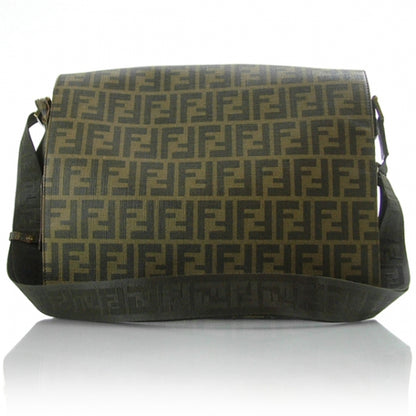 Fendi Zucca Medium Messenger Bag Unisex Purse Brown 1 of 12