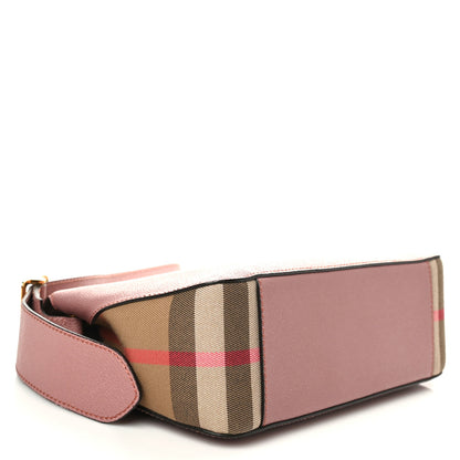 Burberry Soft Grain Calfskin House Check Small Helmsley Crossbody Dusty Pink 4 of 11