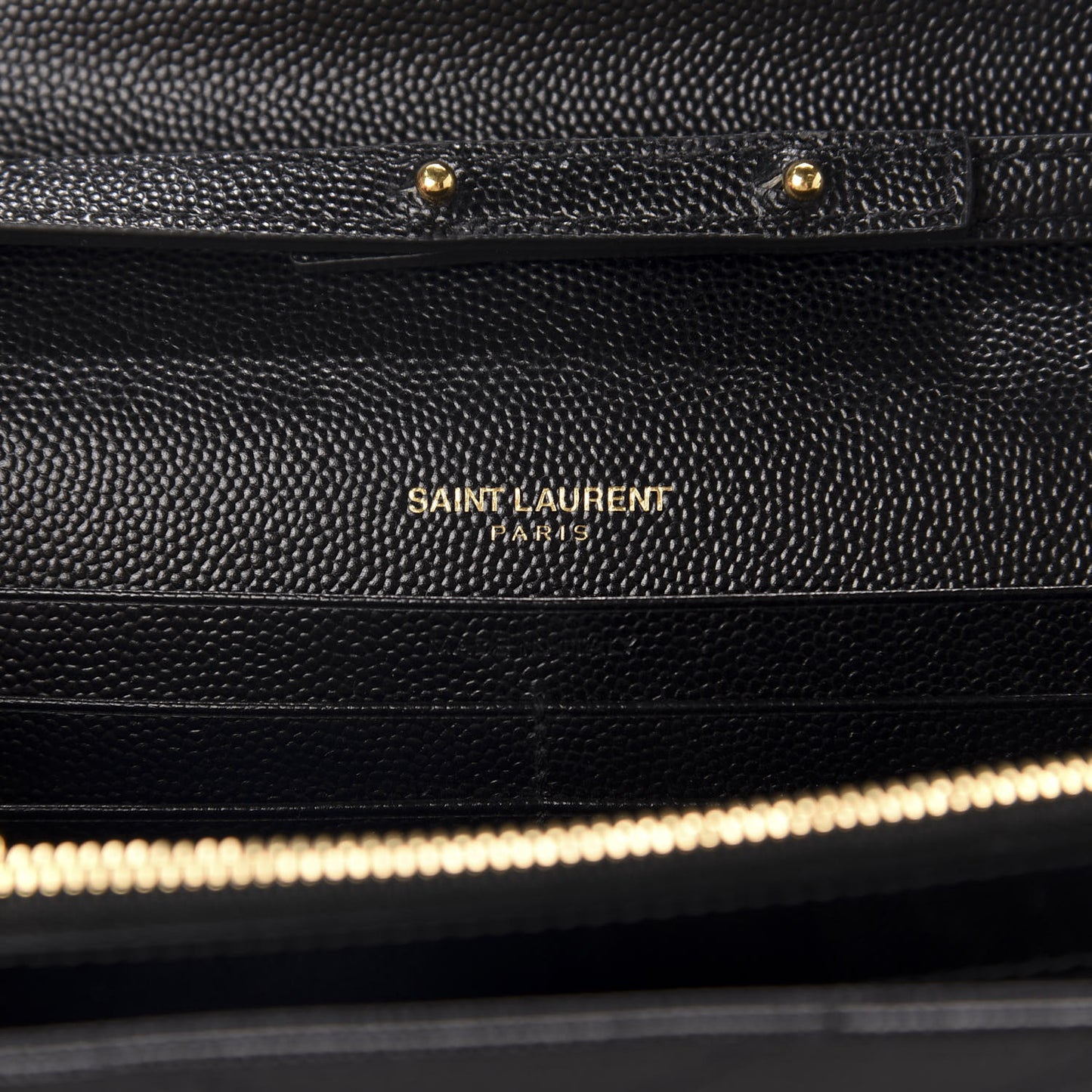 Grain De Poudre Matelasse Chevron Monogram Chain Wallet Black