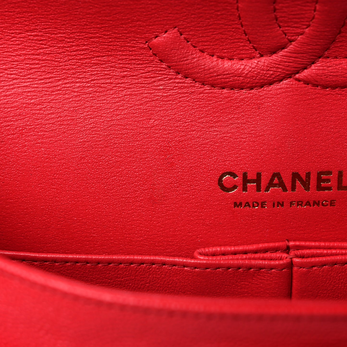 Caviar Quilted Medium Double Flap Red