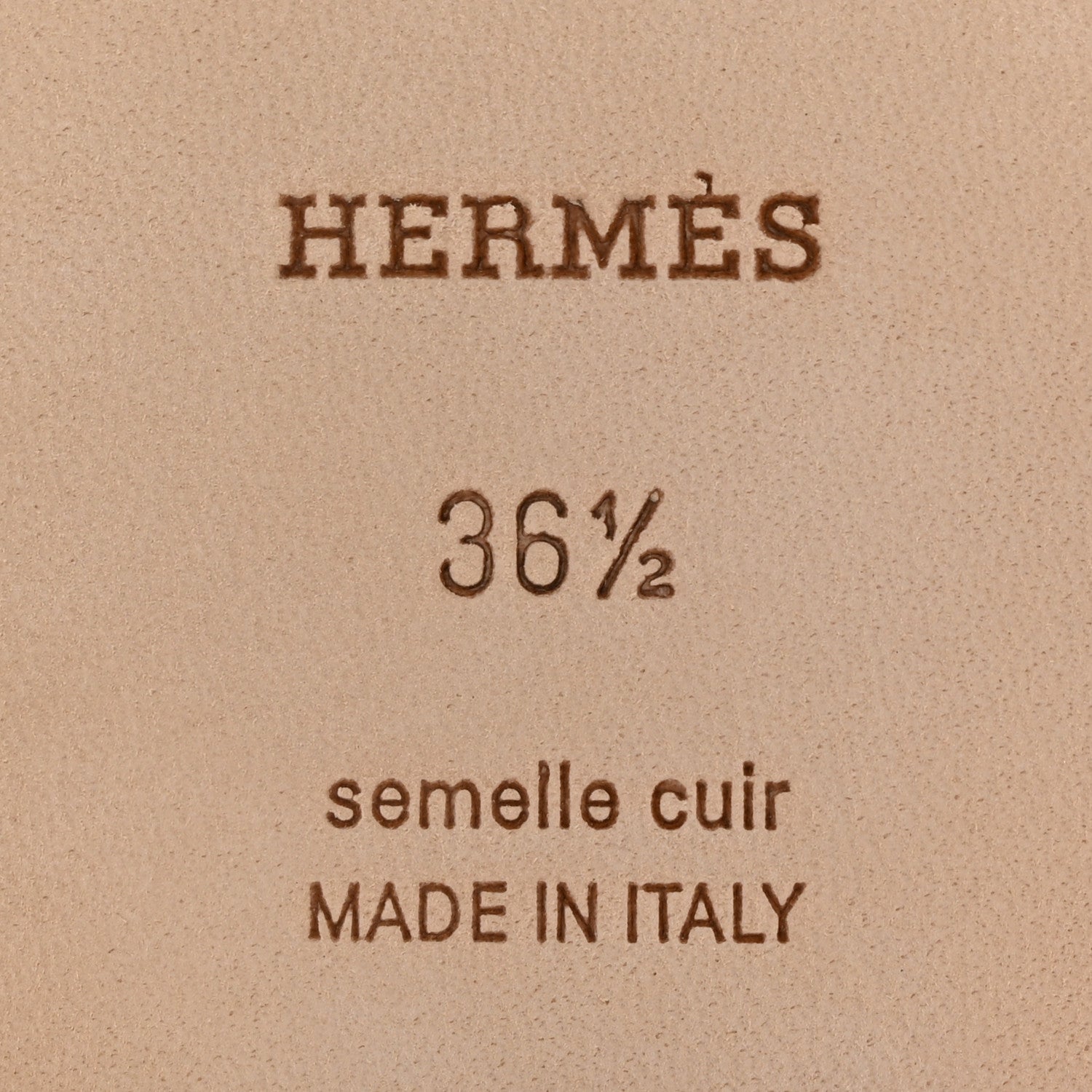 Hermes Box Calfskin Oran Sandals 36.5 Bois De Santal 6 of 9