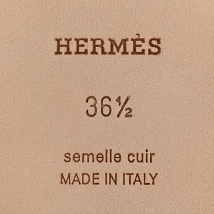 Hermes Box Calfskin Oran Sandals 36.5 Bois De Santal 6 of 9