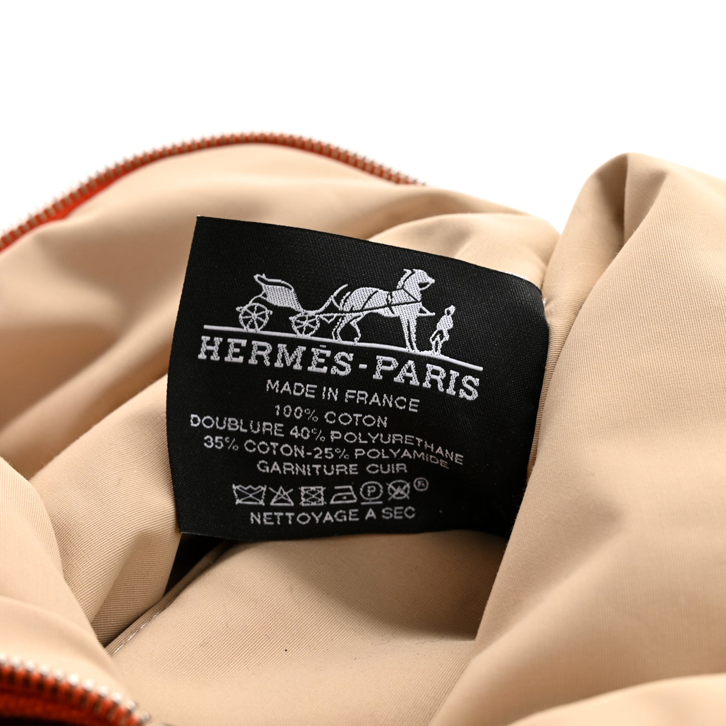 Cotton Canvas Mini Bolide Travel Cosmetic Pouch Feu