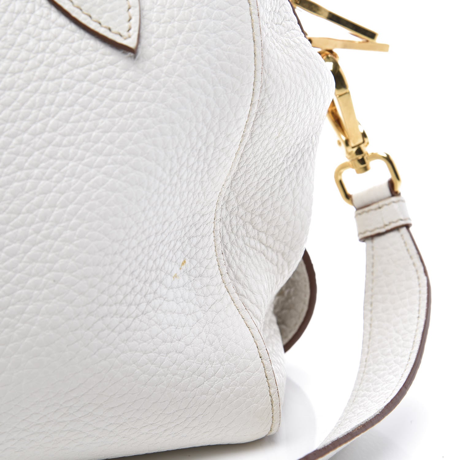 Prada Vitello Daino Medium Top Handle Bag White 9 of 13