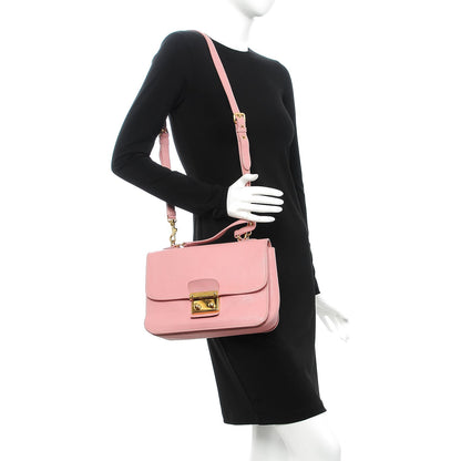 Miu Miu Goatskin Madras Shoulder Bag Rosa 2 of 11
