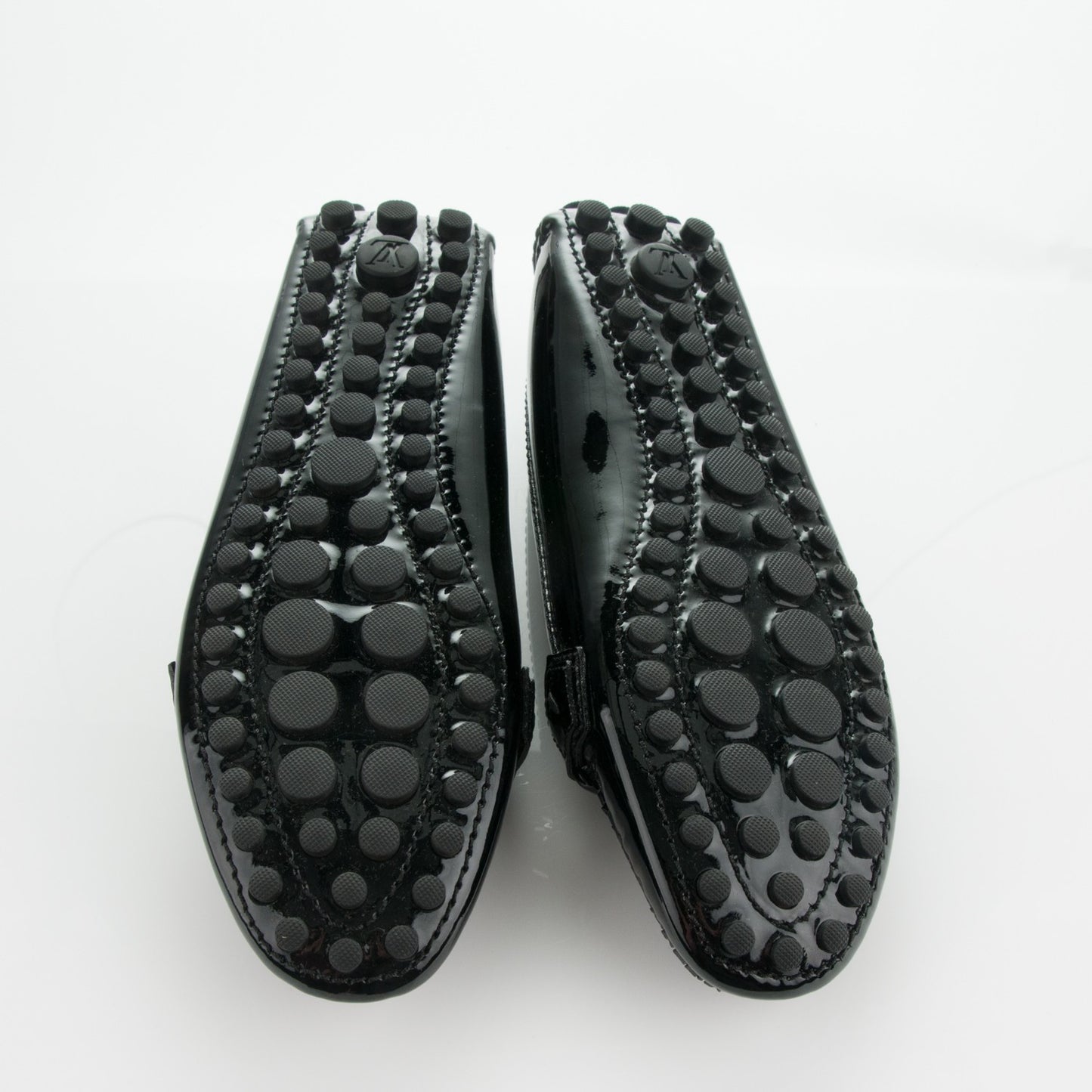 Patent Calfskin Oxford Loafers 35.5 Black