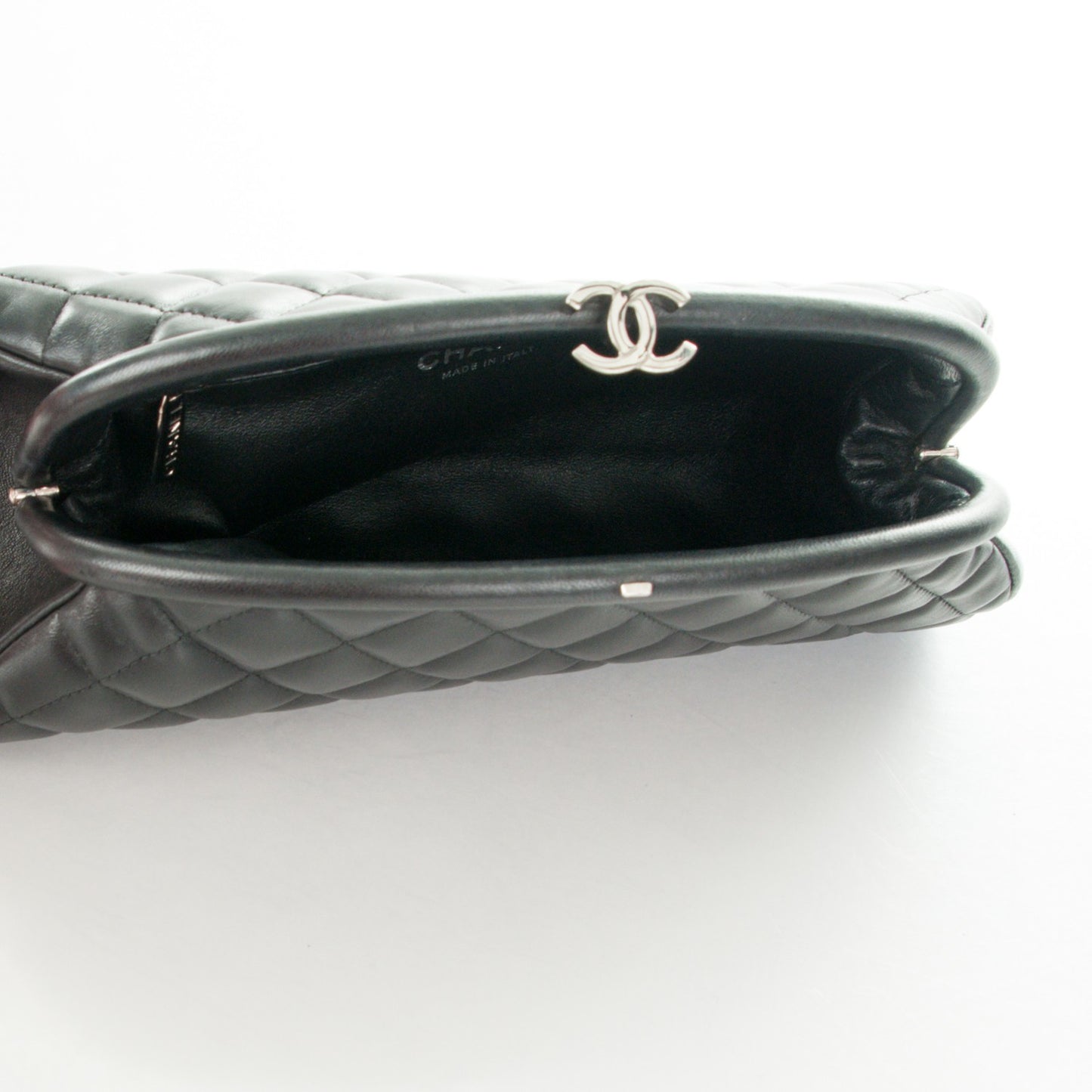Lambskin Quilted Timeless Clutch Black