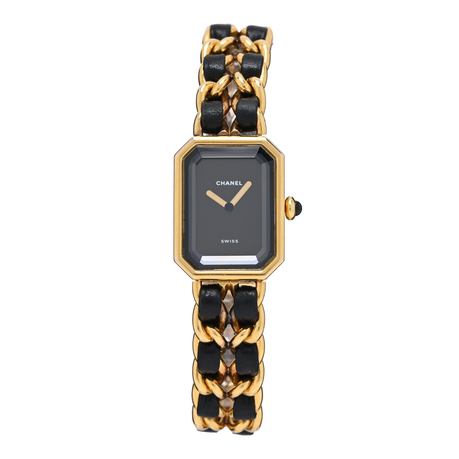 Chanel Stainless Steel Lambskin 20mm Chain Premiere Quartz Watch Gold XL 1 of 4