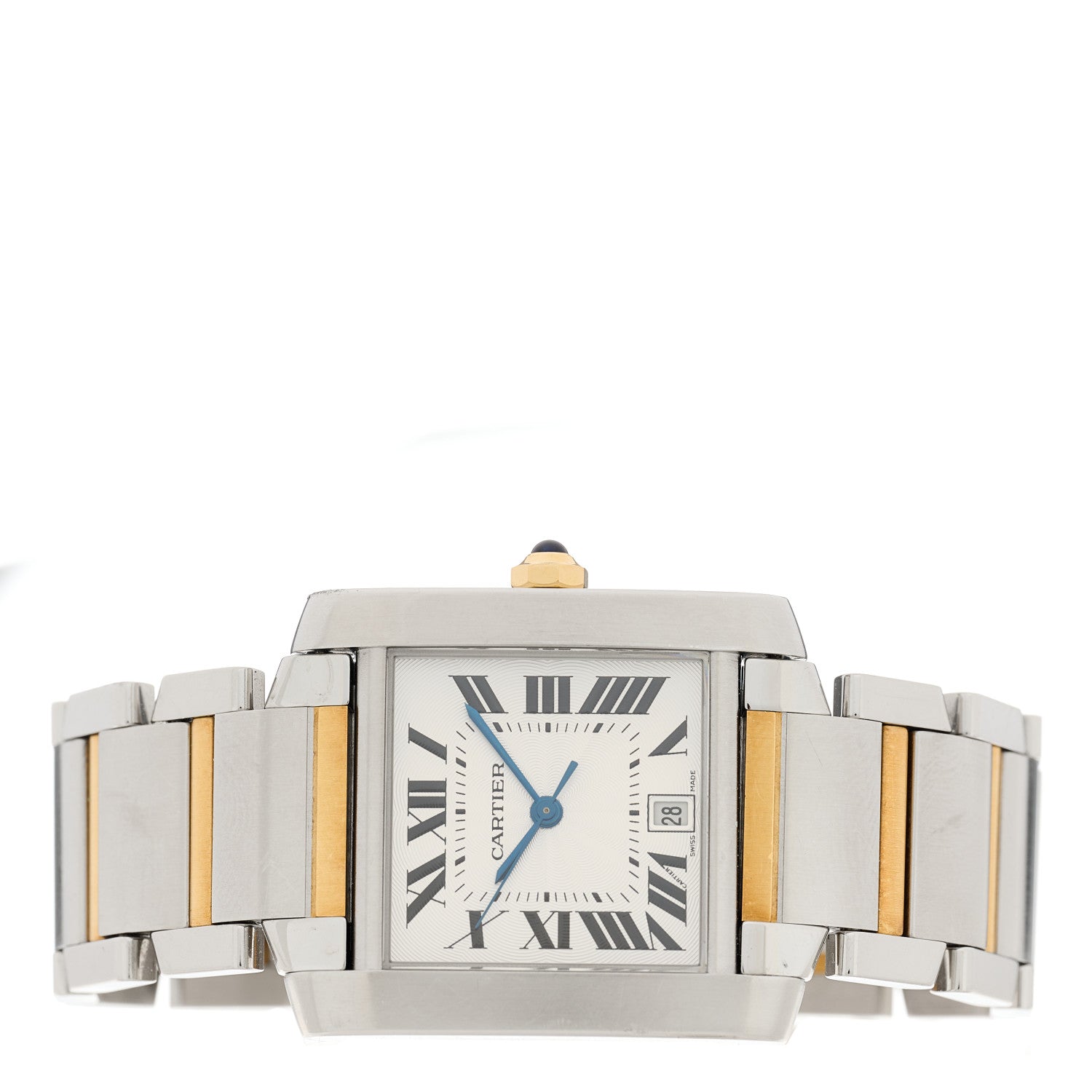 Cartier Stainless Steel 18K Yellow Gold 28mm Tank Francaise Automatic Watch 2 of 4