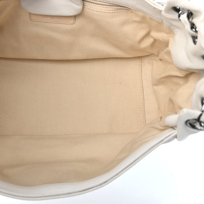 Chanel Calfskin Diamond Stitch Accordion Flap White 4 of 4