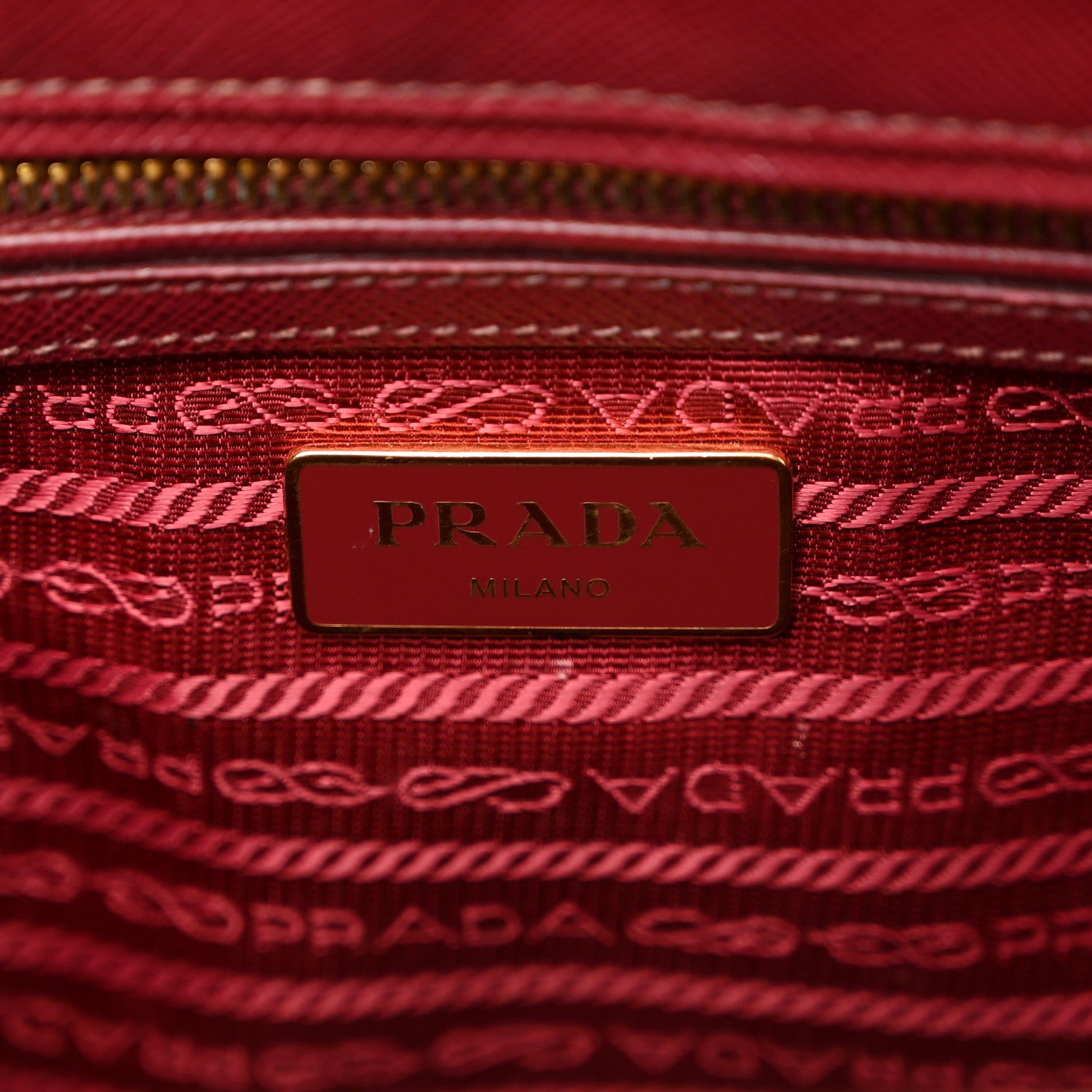 Prada Saffiano Small Galleria Double Zip Tote Cerise 6 of 11