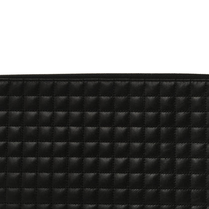 Celine Calfskin Quilted C Charm Pouch Black 8 of 11