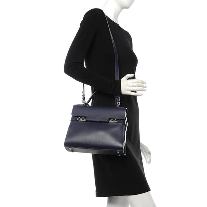 Delvaux Calfskin MM Tempete Satchel Navy 2 of 7