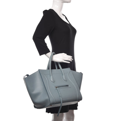 Celine Grained Calfskin Medium Phantom Luggage Sky Blue 2 of 10