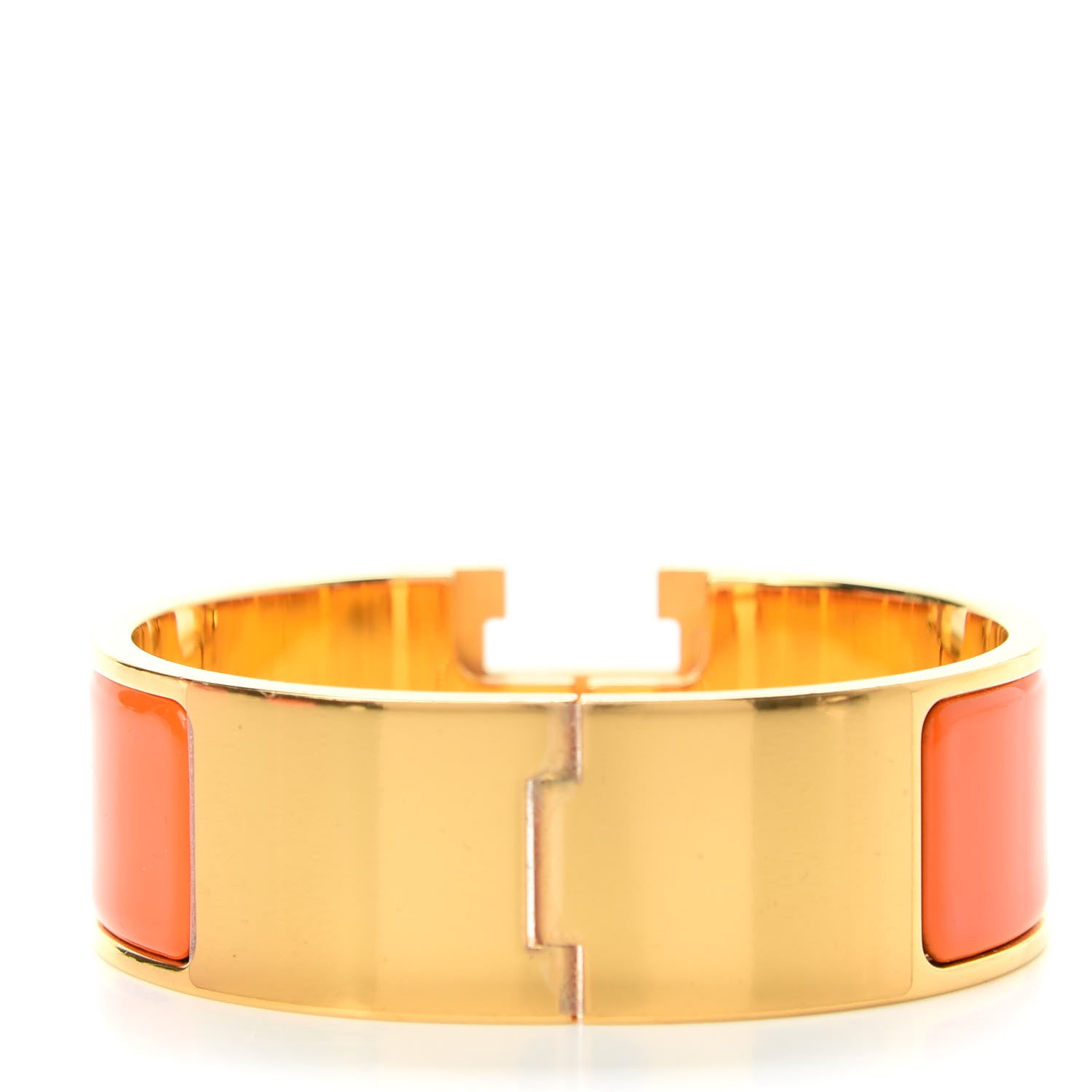 Hermes Enamel Wide Clic Clac H Bracelet PM Orange 3 of 6