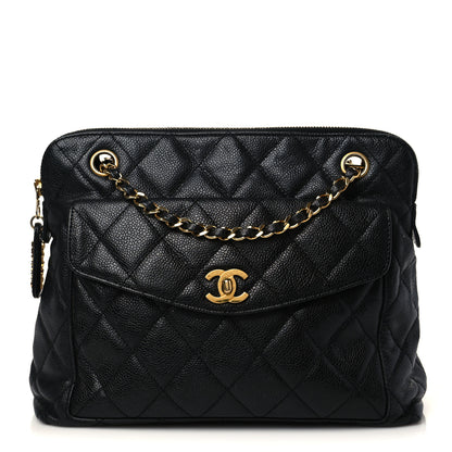 Chanel Caviar Quilted Flap Shoulder Bag Black 1 of 8